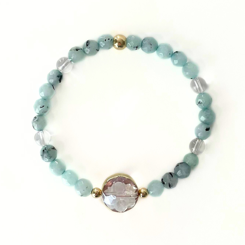 Multicolored Aqua Gemstone Bracelet