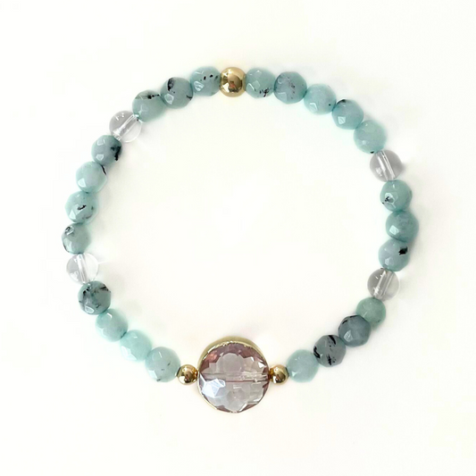 Multicolored Aqua Gemstone Bracelet