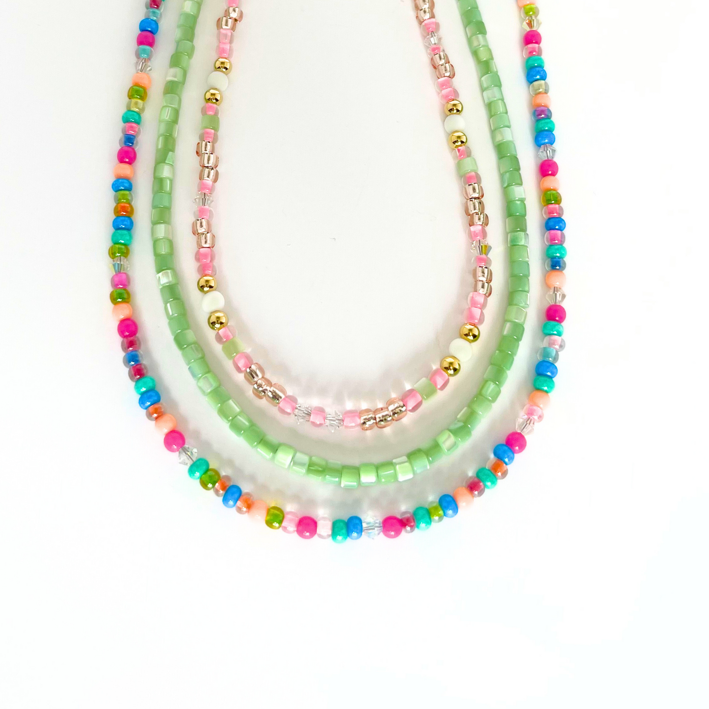 Neutral Beaded 4mm Necklace