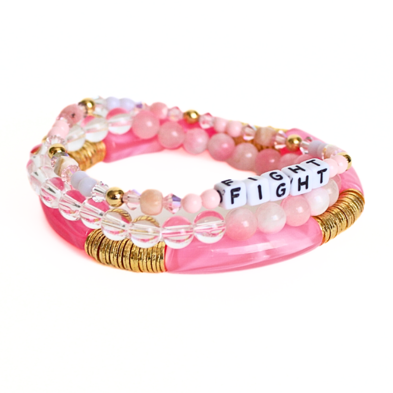Pink Breast Cancer Awareness Bracelet