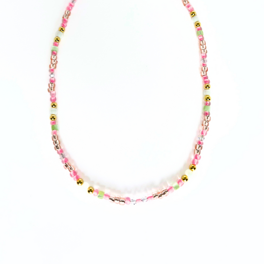 Neutral Beaded 4mm Necklace