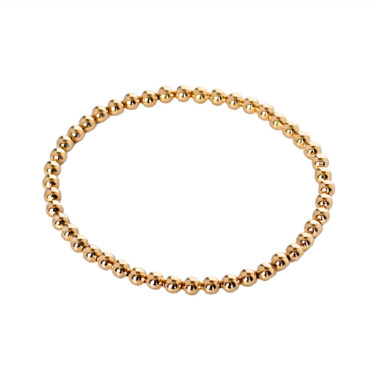 18k gold-filled beaded stretch bracelet
