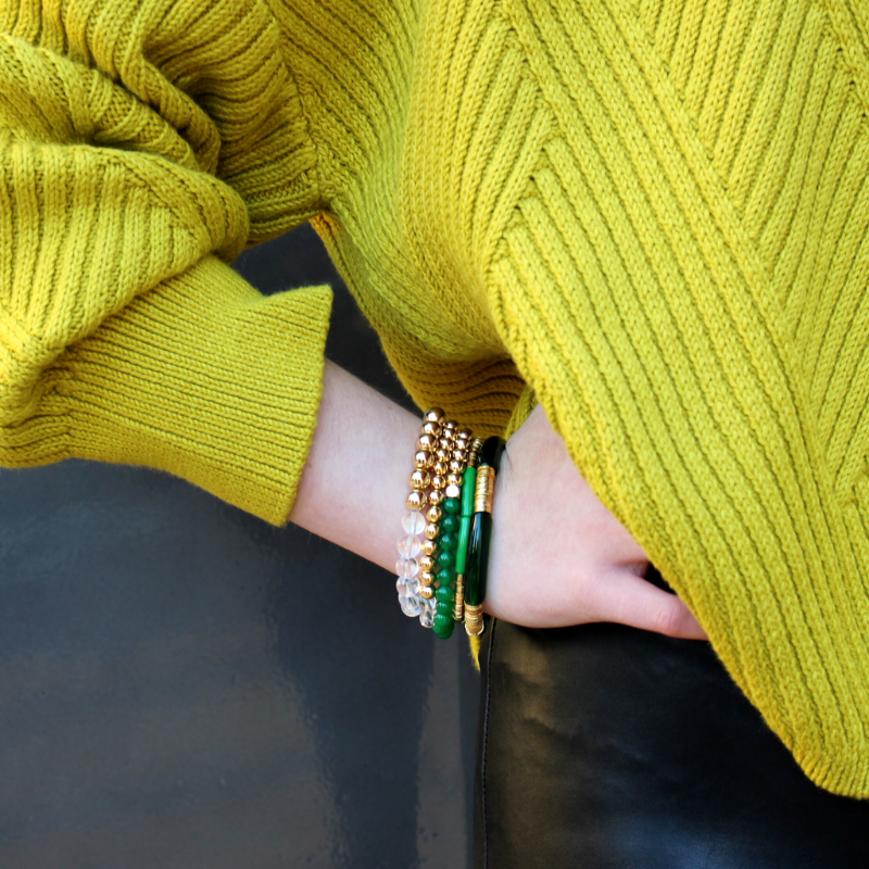 Trendy holiday style bracelet stack for women