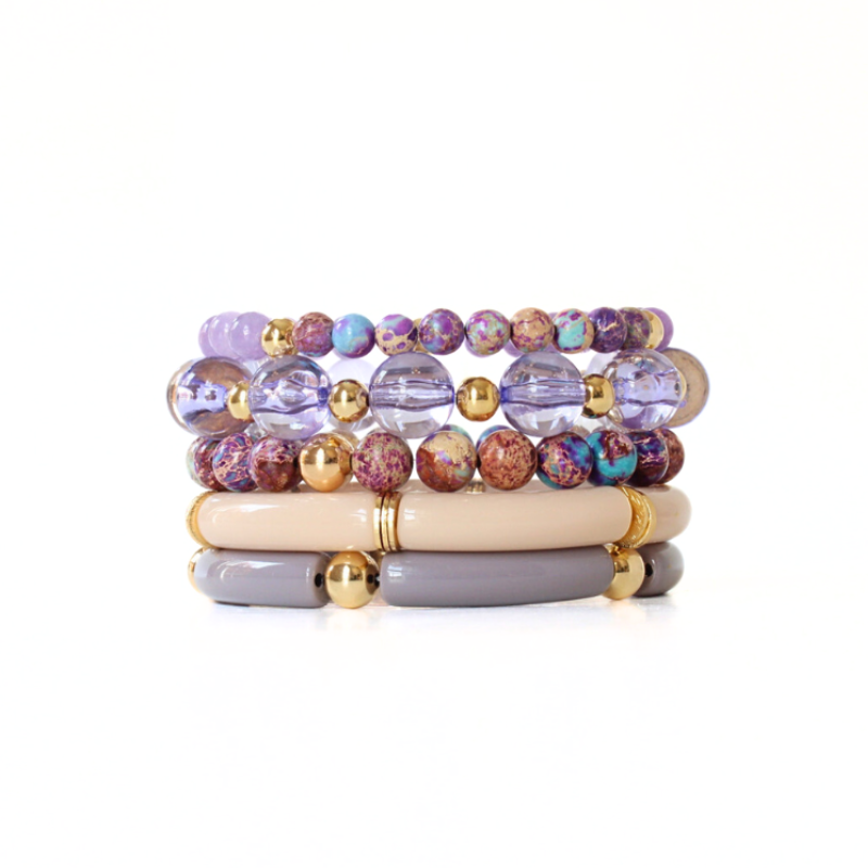 Wide bangle bracelets for stacking. Complete the perfect modern stack.