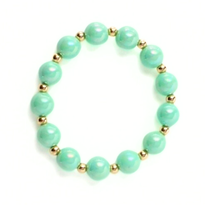 chunky 12mm mint green acrylic beaded bracelet