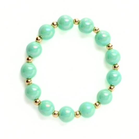 chunky 12mm mint green acrylic beaded bracelet