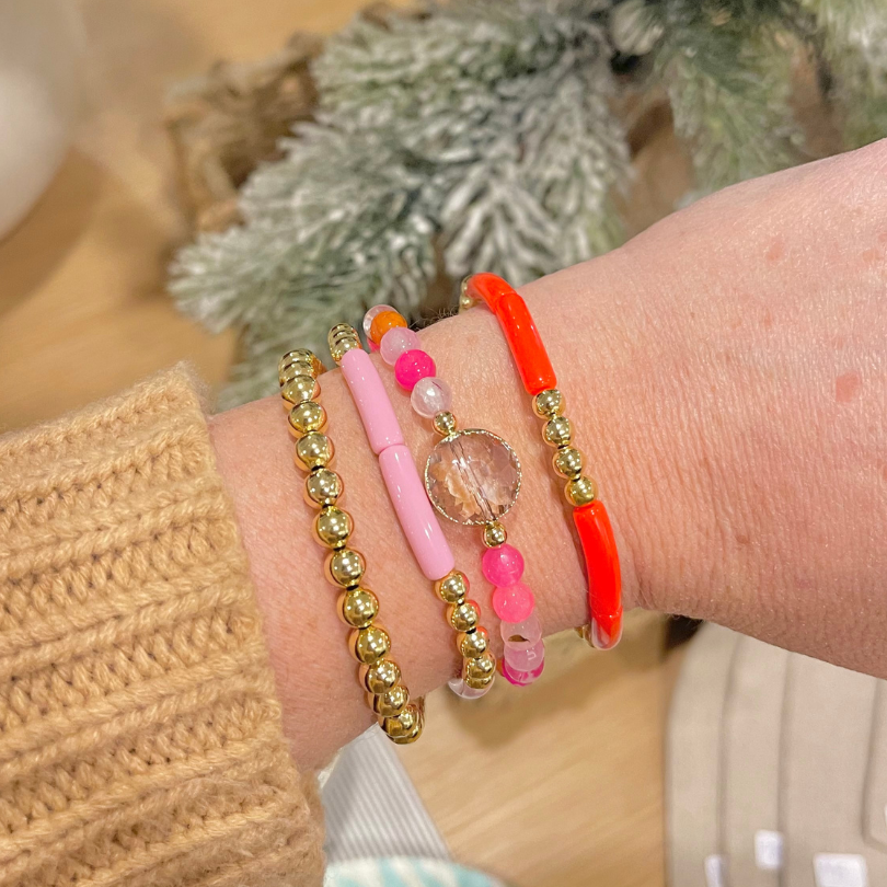 Multicolored Pink Gemstone Bracelet