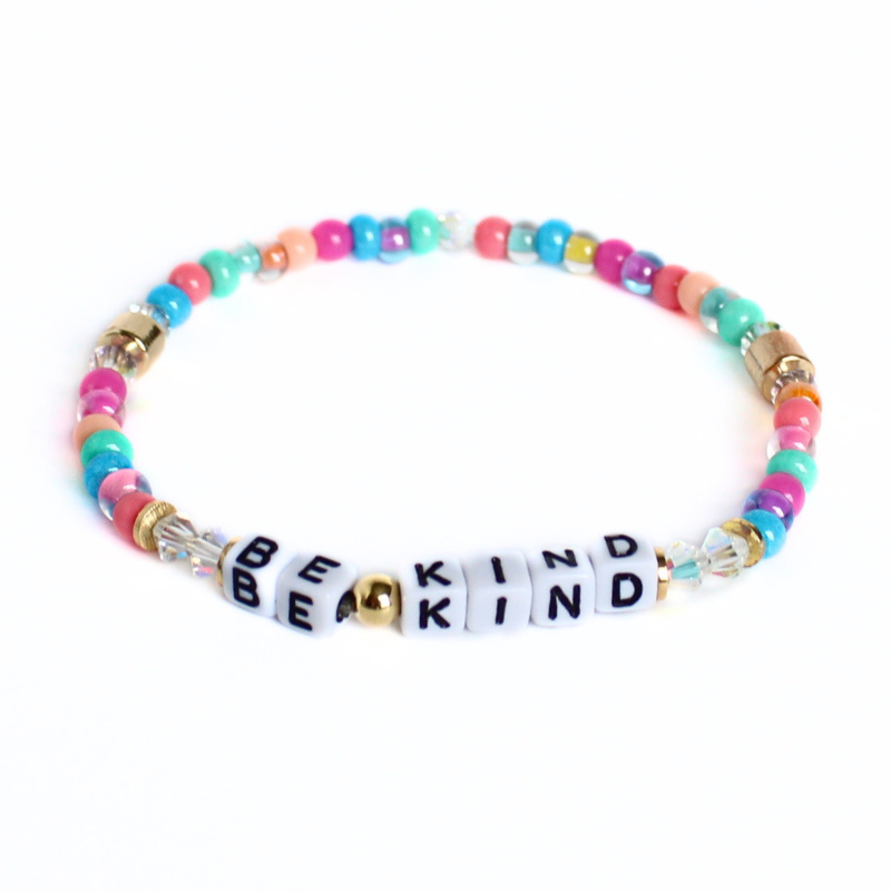 Gold Rainbow Word Bracelet - Main Image