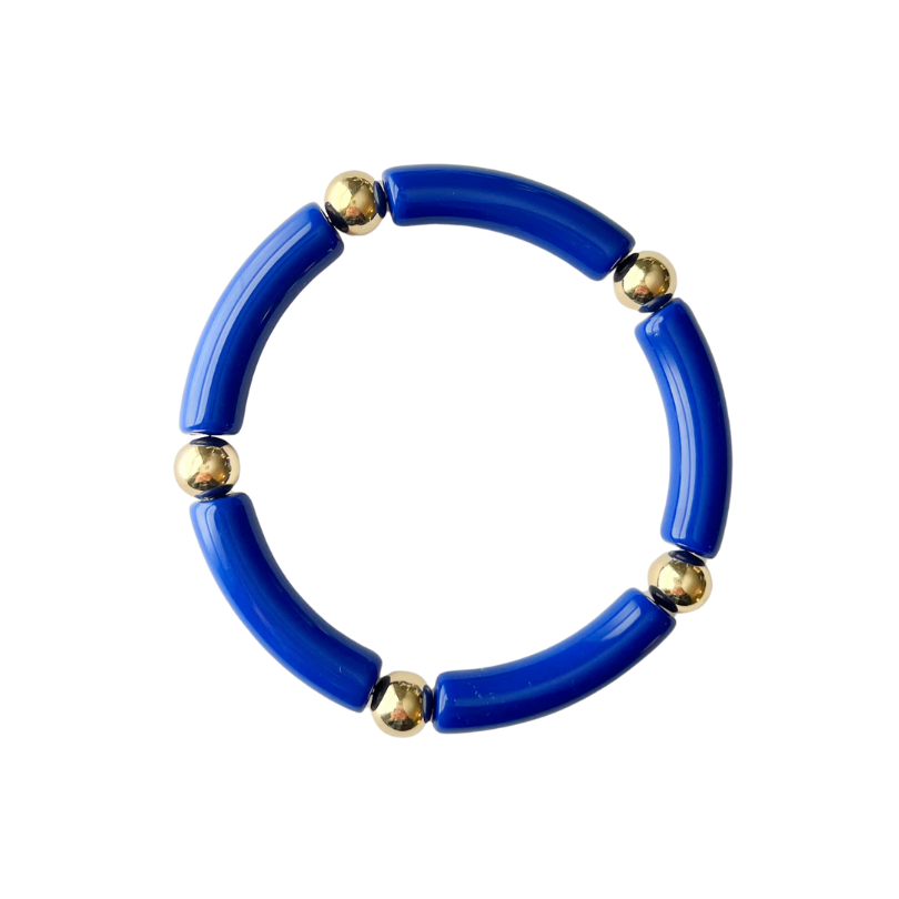 Blue Acrylic Bangle Bracelet