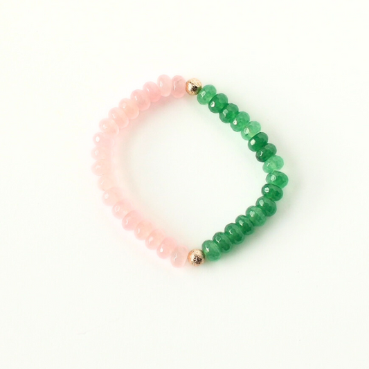 Green and Pink Duo Gemstone Bracelet