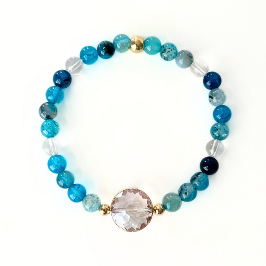 Multicolored Blue Gemstone Bracelet