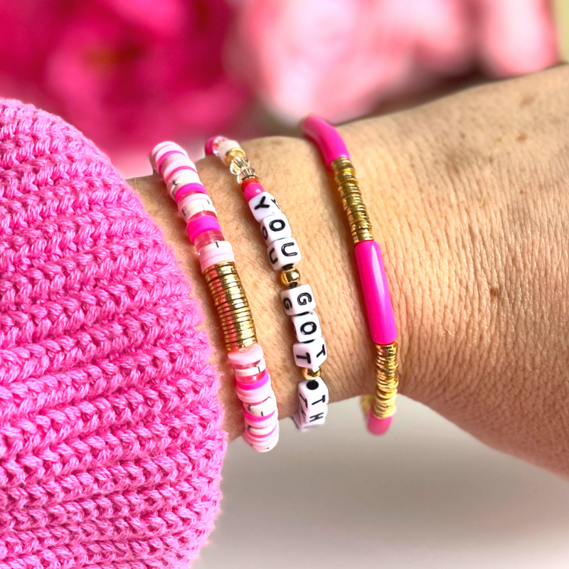 Pink Breast Cancer Awareness Bracelet